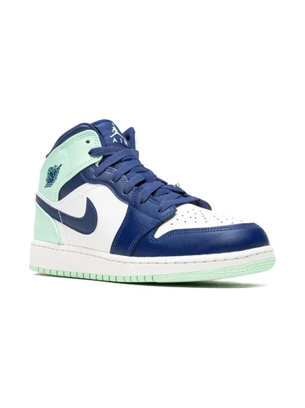 Кроссовки для мальчиков Jordan Kids Air Jordan 1 Mid, голубо-мятные