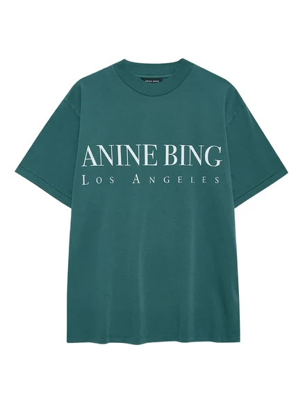 Женская футболка ANINE BING с логотипом, зеленая