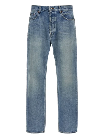 Мужские джинсы Saint Laurent Mick прямого кроя, голубые