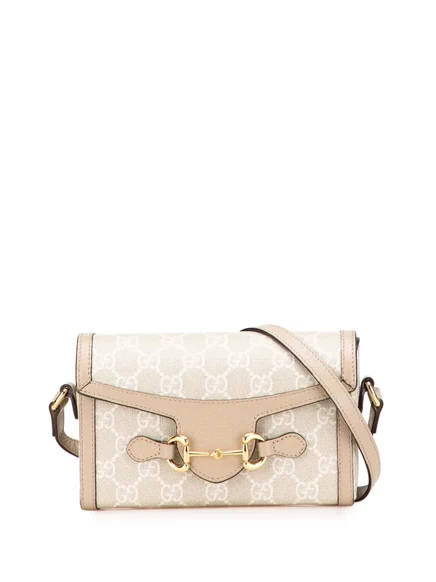 Сумка через плечо Mini GG Supreme Horsebit 1955, бывшая в употреблении у Gucci 2016-2025 brown