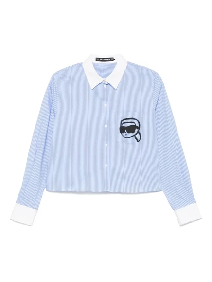 Блузка с принтом Karl Lagerfeld ikon blue
