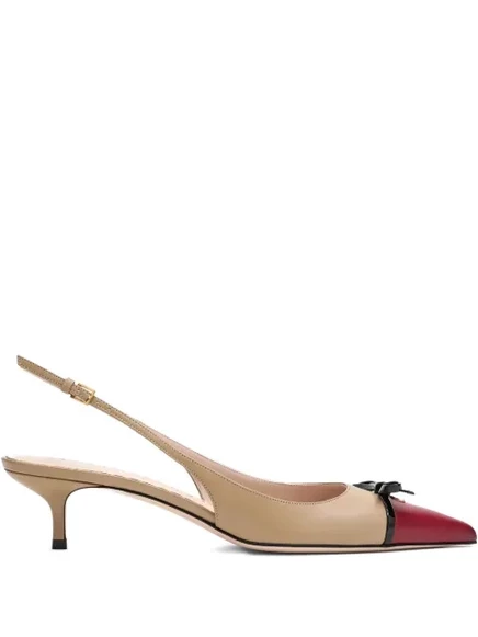 Женские туфли Valentino Garavani с бантом, бежевые