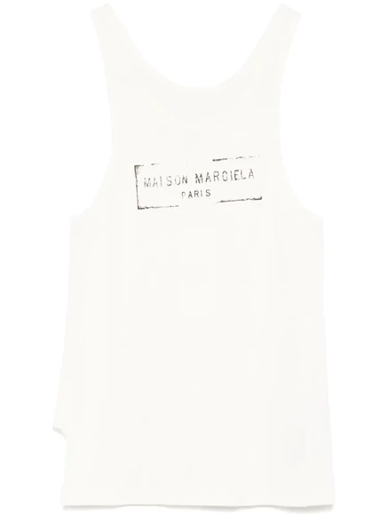 Майка с логотипом Maison Margiela на бретелях neutrals