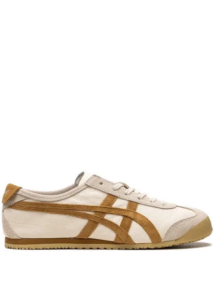 Унисекс кроссовки Onitsuka Tiger Mexico 66, бело-коричневые