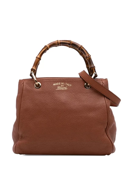 Женская сумка-тоут Gucci Pre-Owned Bamboo, коричневая