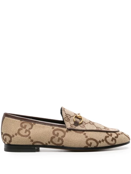 Женские лоферы Gucci Jordaan панельные, бежевые