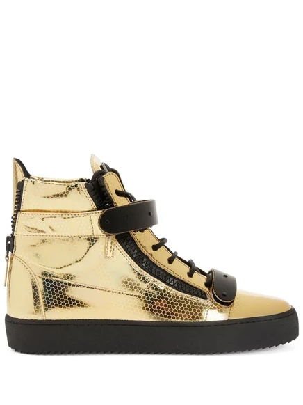 Мужские высокие кеды Giuseppe Zanotti, золотисто-черные