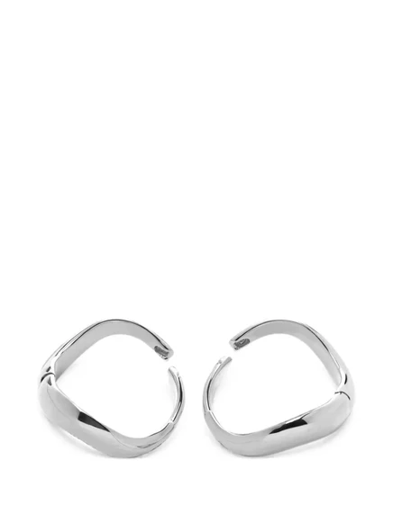 Серьги Monica Vinader Swirl, серебристые