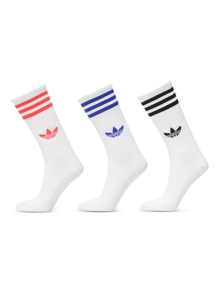 носки adidas high crew с 3 полосками (в упаковке из трех штук) white