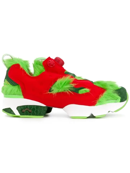 Кроссовки Reebok Instapump Fury Grinch, зелено-красные