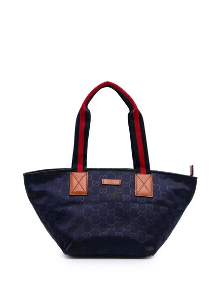 Женская сумка-тоут Gucci Pre-Owned GG Nylon Web, синяя