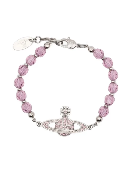 Женский браслет Vivienne Westwood Orb с бусинами, серебристый