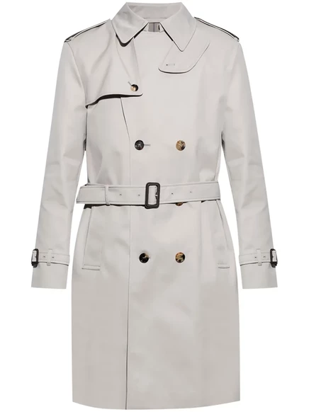 Мужской двубортный тренч burberry с поясом, серый