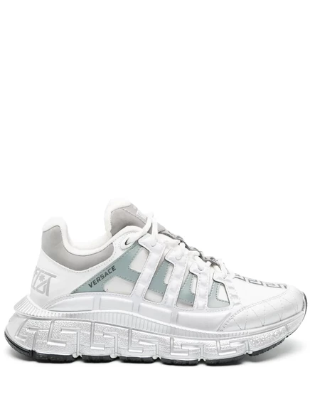 Кожаные кроссовки Versace Trigreca white