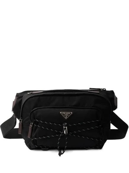 Мужская сумка-мессенджер Prada Speedrock Re-Nylon, черная