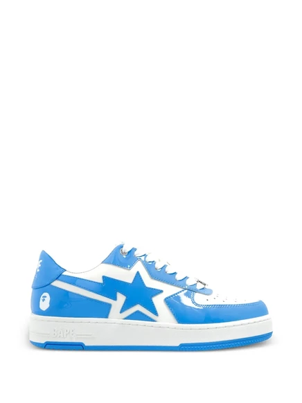 Мужские кеды A Bathing Ape Star Detail кожаные, синие