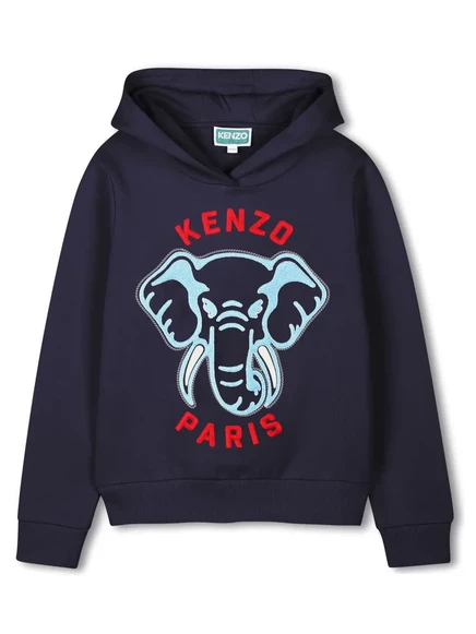 Худи для мальчиков KENZO KIDS с логотипом, синее