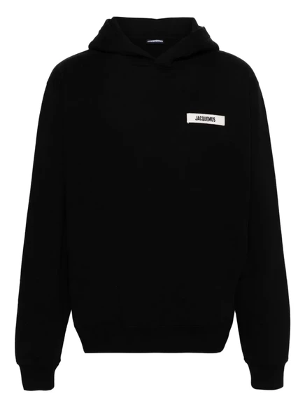 Толстовка с капюшоном с логотипом Jacquemus black