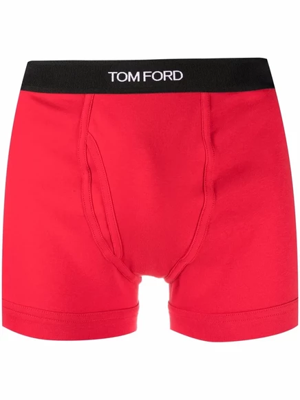 Мужские боксеры Tom Ford с логотипом на поясе, красные