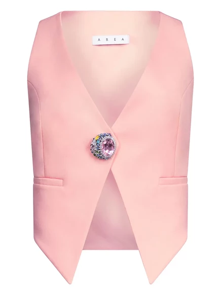 Жилет, украшенный кристаллами AREA pink