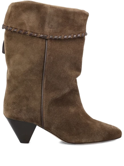 Сапоги ISABEL MARANT 55 мм Dalby с плетеными кисточками brown