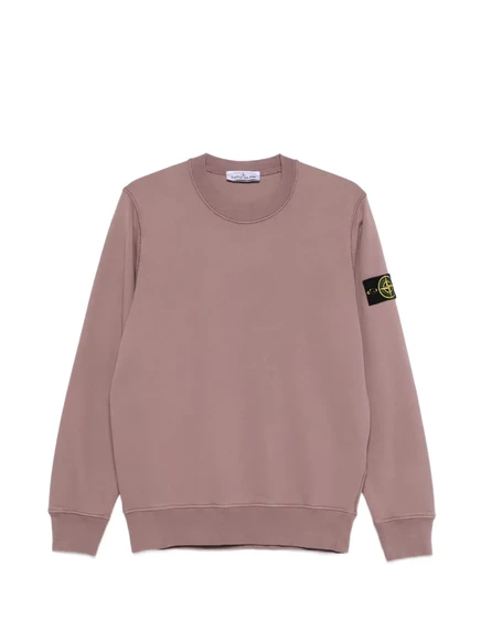 Мужская толстовка Stone Island с нашивкой-логотипом, розовая