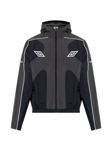 Мужская куртка с капюшоном Umbro с вышивкой логотипа, серая