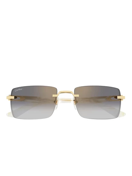 Солнцезащитные очки в прямоугольной оправе Cartier Eyewear gold