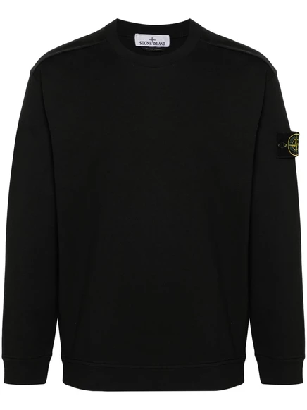 Мужской свитшот Stone Island Compass из хлопка, черный