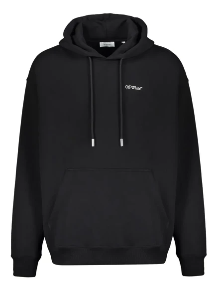 Мужская толстовка-худи Off-White с принтом стрелы, черная