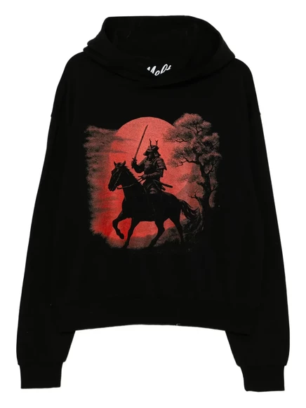 Мужское худи Melt с принтом, черное