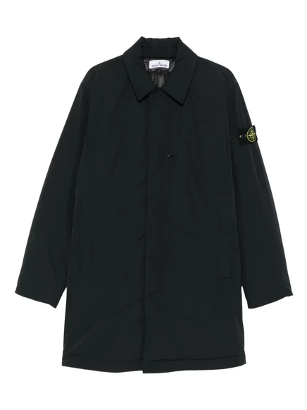 Пальто из переработанного полиэстера с накладным карманом Stone Island black