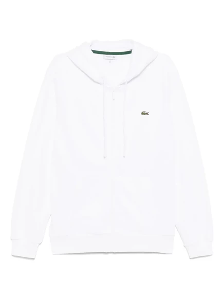 Флисовая толстовка Lacoste на молнии white