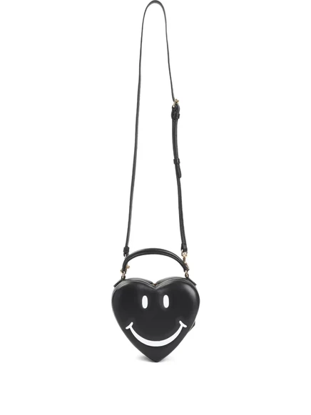 Женская сумка на плечо Moschino в форме сердца, черная
