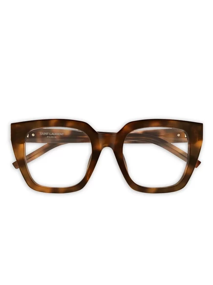 Женские квадратные очки Saint Laurent Eyewear, коричневые