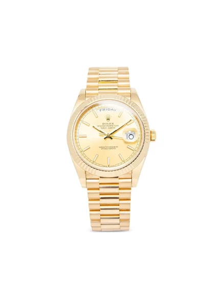 Мужские часы Rolex Day-Date 40 мм 18K, желтый циферблат