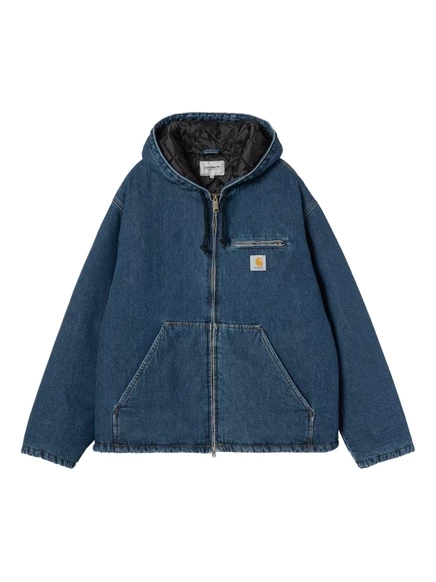 Мужская джинсовая куртка Carhartt WIP Cleveland с капюшоном, синяя