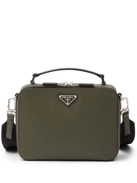 Мужская сумка-мессенджер Prada Saffiano, зеленая