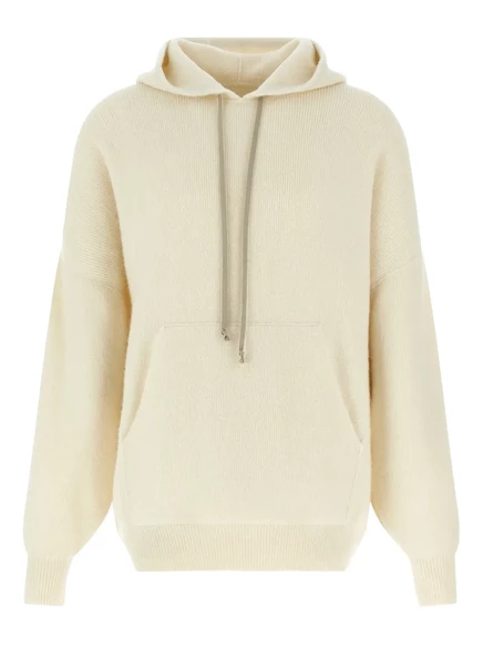 Толстовка с капюшоном Rick Owens Hun с карманом-кенгуру white