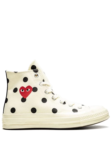 Унисекс кеды Comme des Garçons Play Chuck 70, белые в горох
