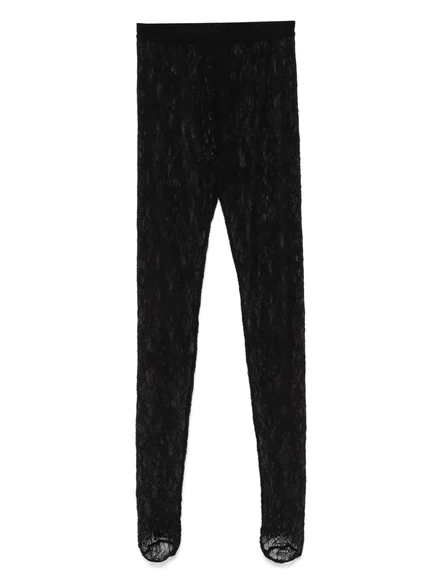 Женские кружевные колготки Wardrobe.NYC, черные