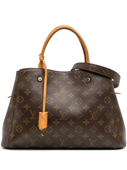 Сумка Louis Vuitton с монограммой Montaigne MM, бывшая в употреблении в 2015 году brown