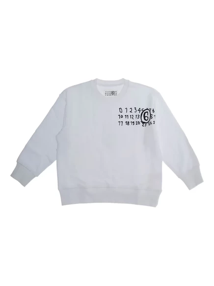 Детский свитшот MM6 Maison Margiela Kids, белый
