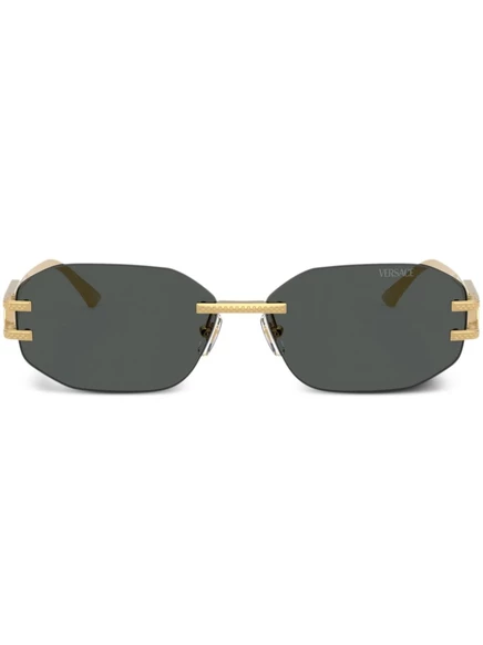 Солнцезащитные очки без оправы Versace Eyewear  gold