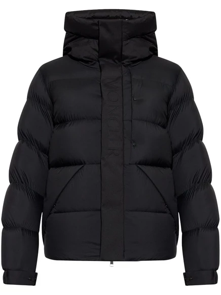 Мужская пуховая куртка Moncler с капюшоном, черная