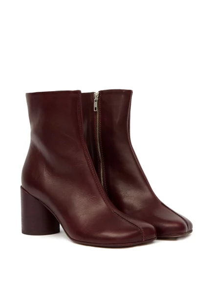 Ботильоны MM6 Maison Margiela с анатомической прошивкой 70 мм brown