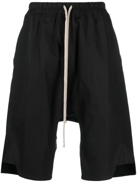 Мужские бермуды Rick Owens с кулиской, черные