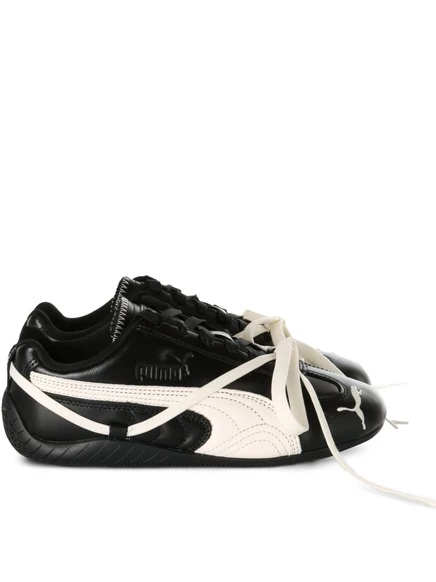 Кожаные кроссовки PUMA x Rosé Speedcat на шнуровке  black