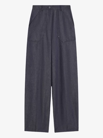 Женские брюки Max Mara с высокой талией, синие