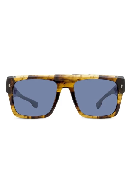 Мужские солнцезащитные очки DSQUARED2 Eyewear в квадратной оправе, коричневые